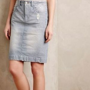 Pilcro and the Letterpress denim skirt.